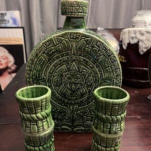Aztec bottle with shot glass